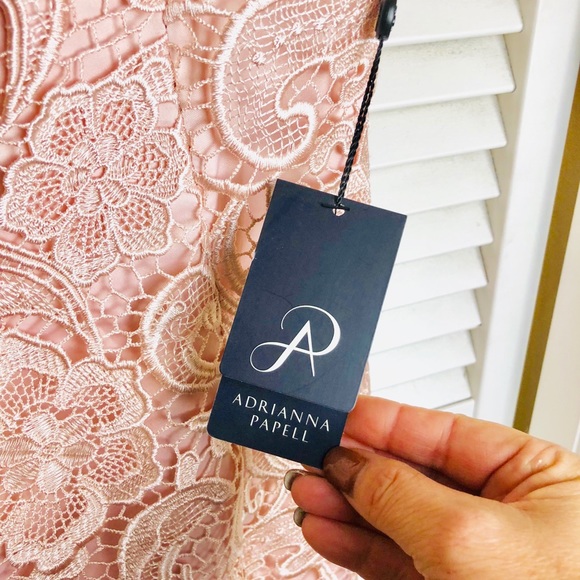 NWT ADRIANNA PAPEL PINK LACE STRAPLESS DRESS - Picture 3 of 5